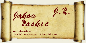 Jakov Moskić vizit kartica
